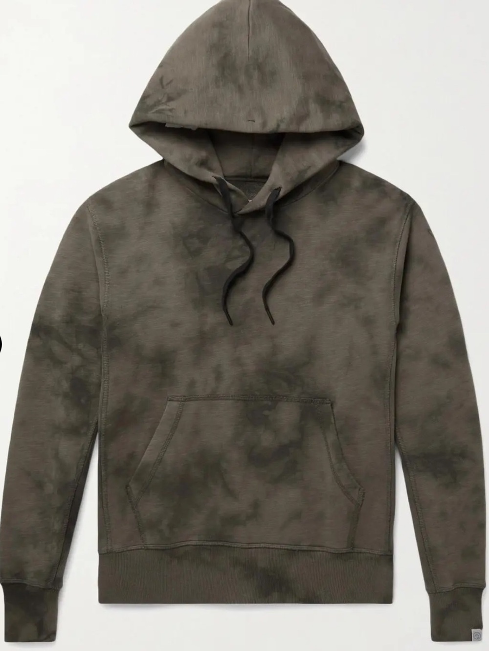 Men's rag & bone Damon Tie-Dyed Loopback Cotton-Blend Jersey Hoodie